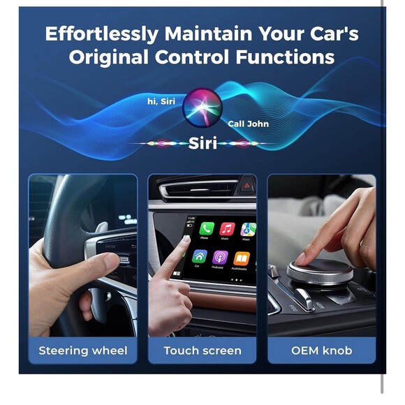 Hameby Wireless CarPlay Adapter Bluetooth WIFI Wired to Wireless Apple Car play - Picture 4 of 16